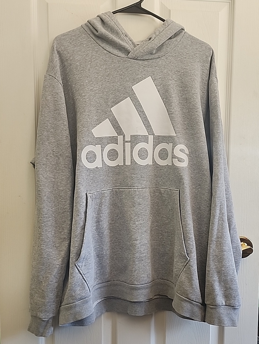 Adidas Gray Hoodie with White Logo